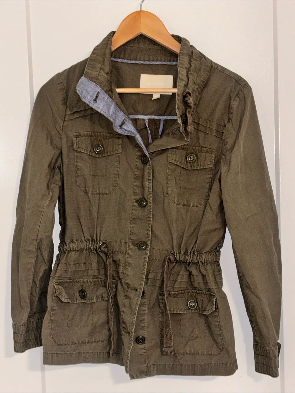 Banana Republic Olive green Military Style Jacket Drawstring